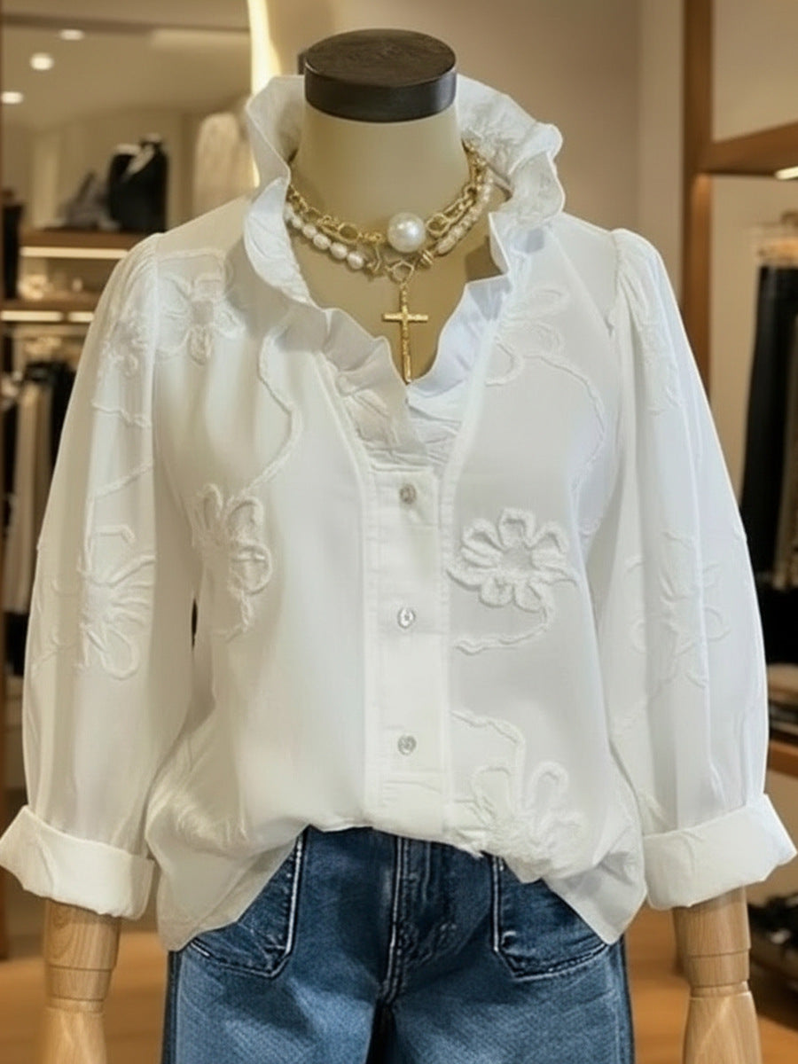 Casual Flower Blouse