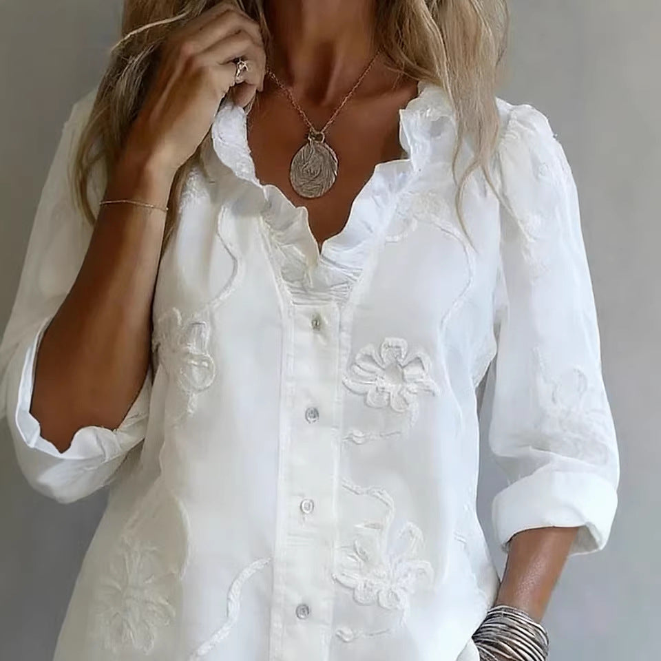 Casual Flower Blouse